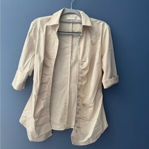 New York & Company Light Tan Shirt